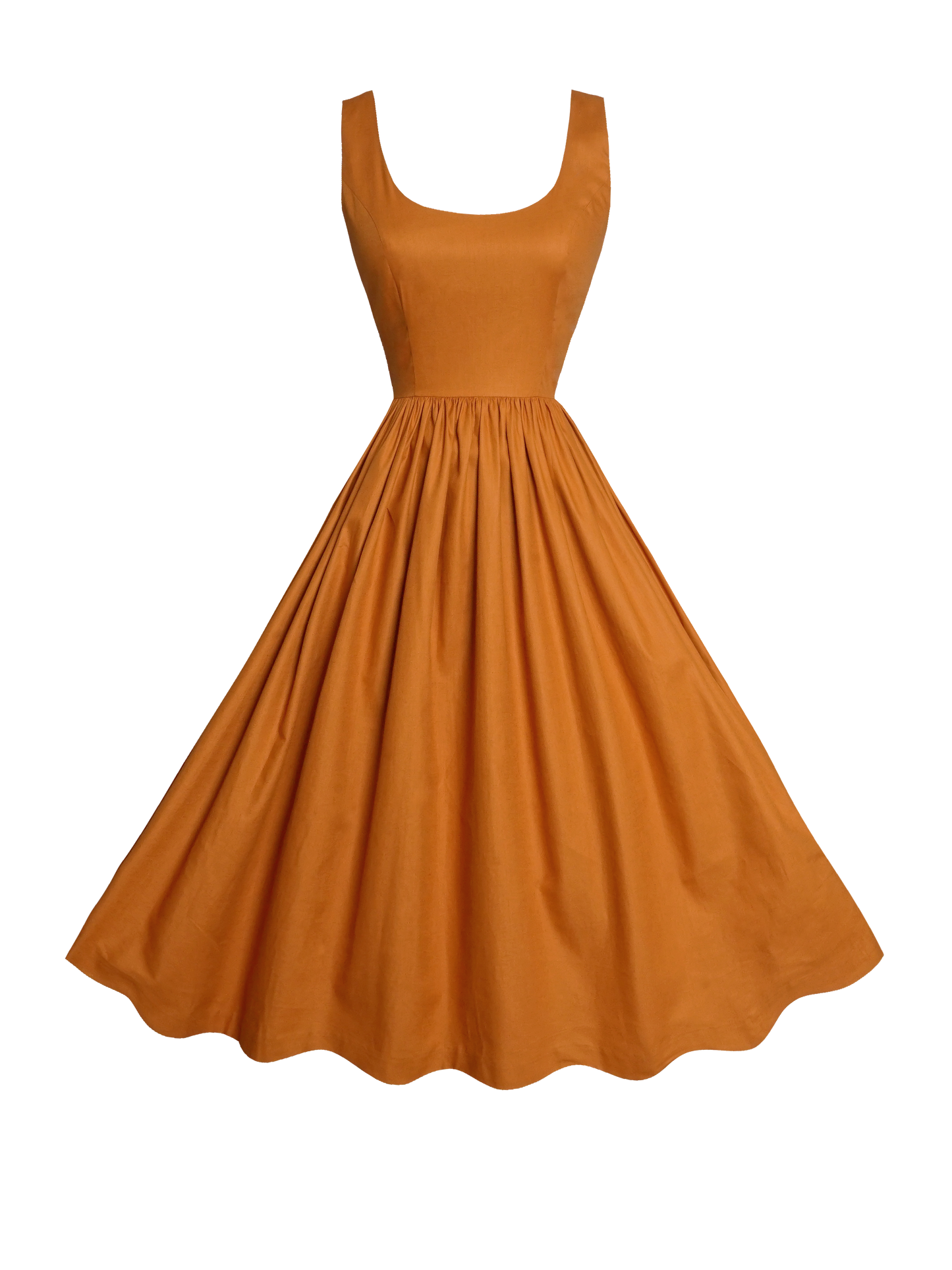 MTO - Emily Dress Terra Cotta Brown Cotton