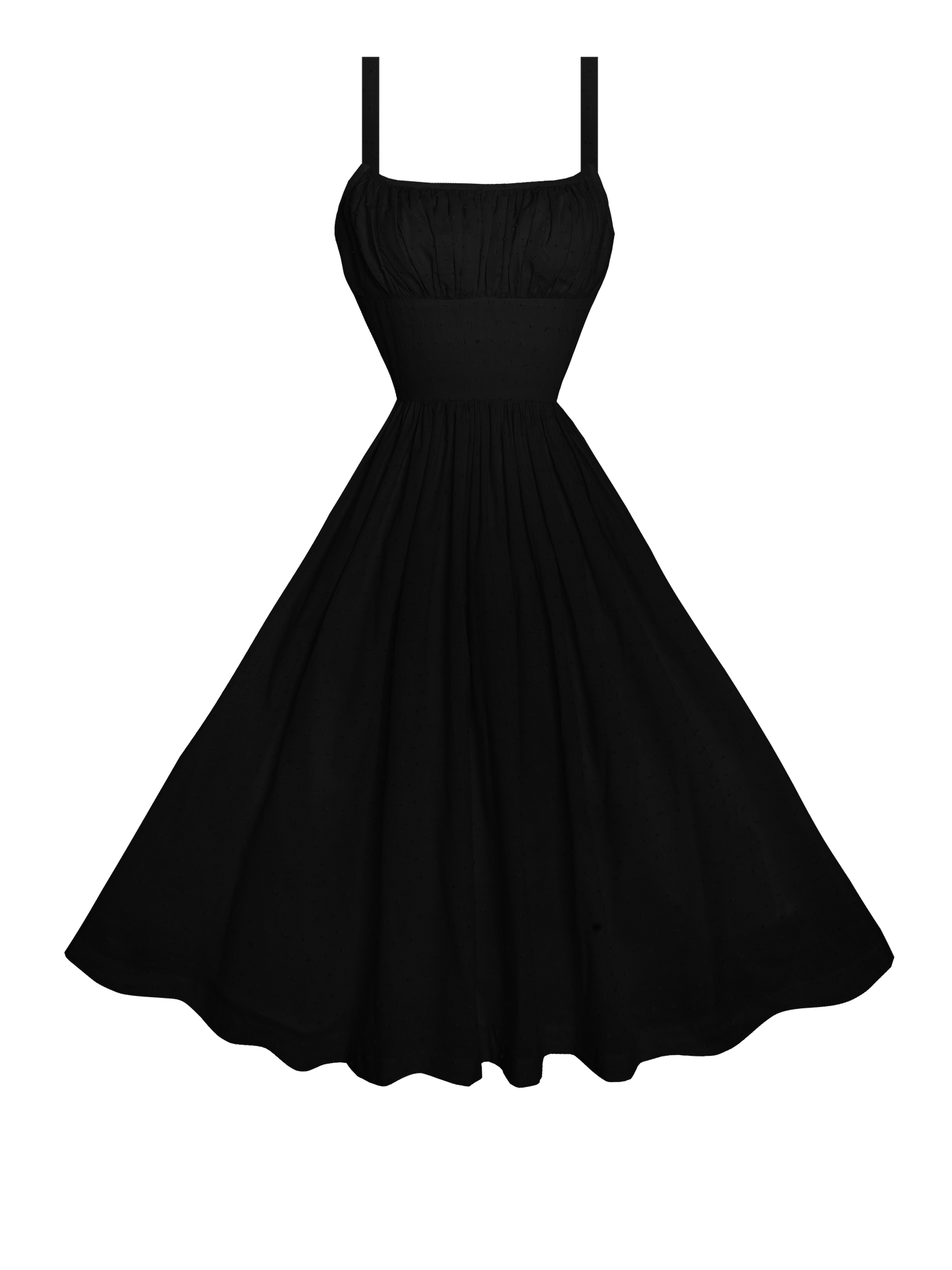 MTO - Grace Dress in "Dotted Swiss" Black