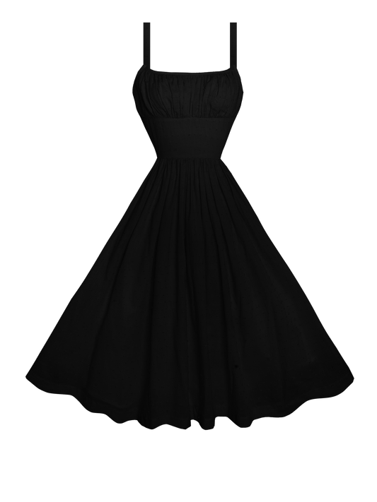 MTO - Grace Dress in "Dotted Swiss" Black