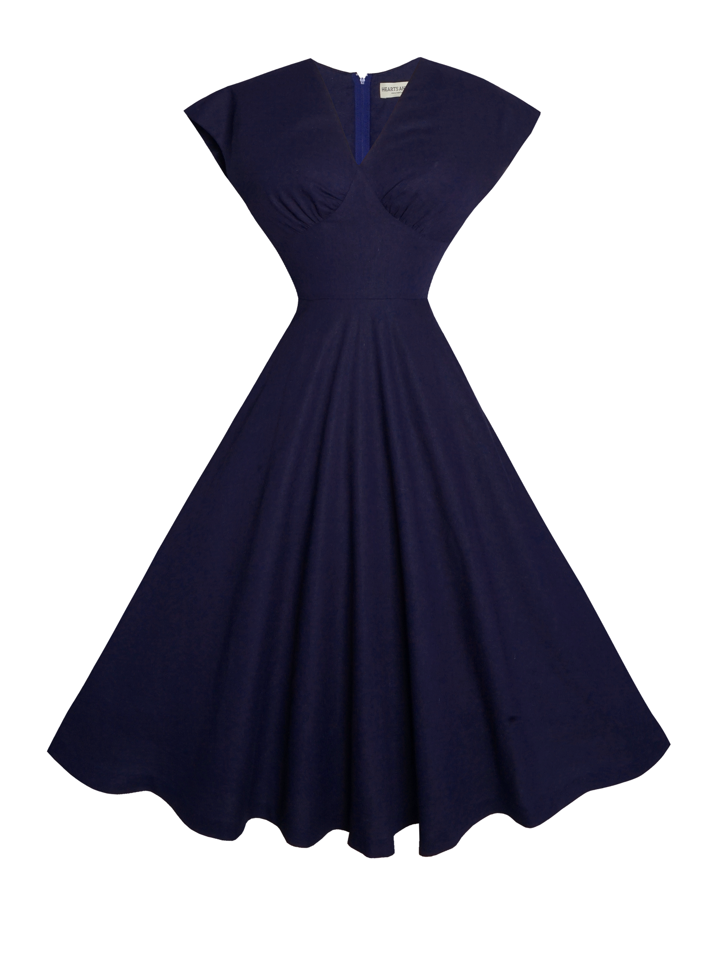 MTO - Kennedy Dress in Indigo Blue Linen
