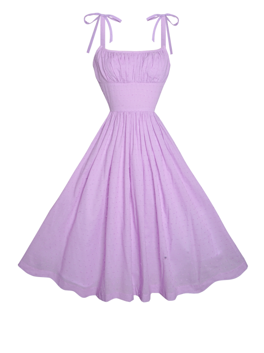 MTO - Kelly Dress "Dotted Swiss" Lavender