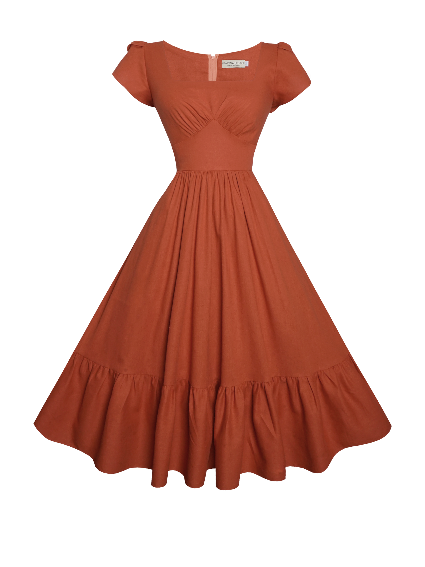 MTO - Ava Dress in Redwood Linen