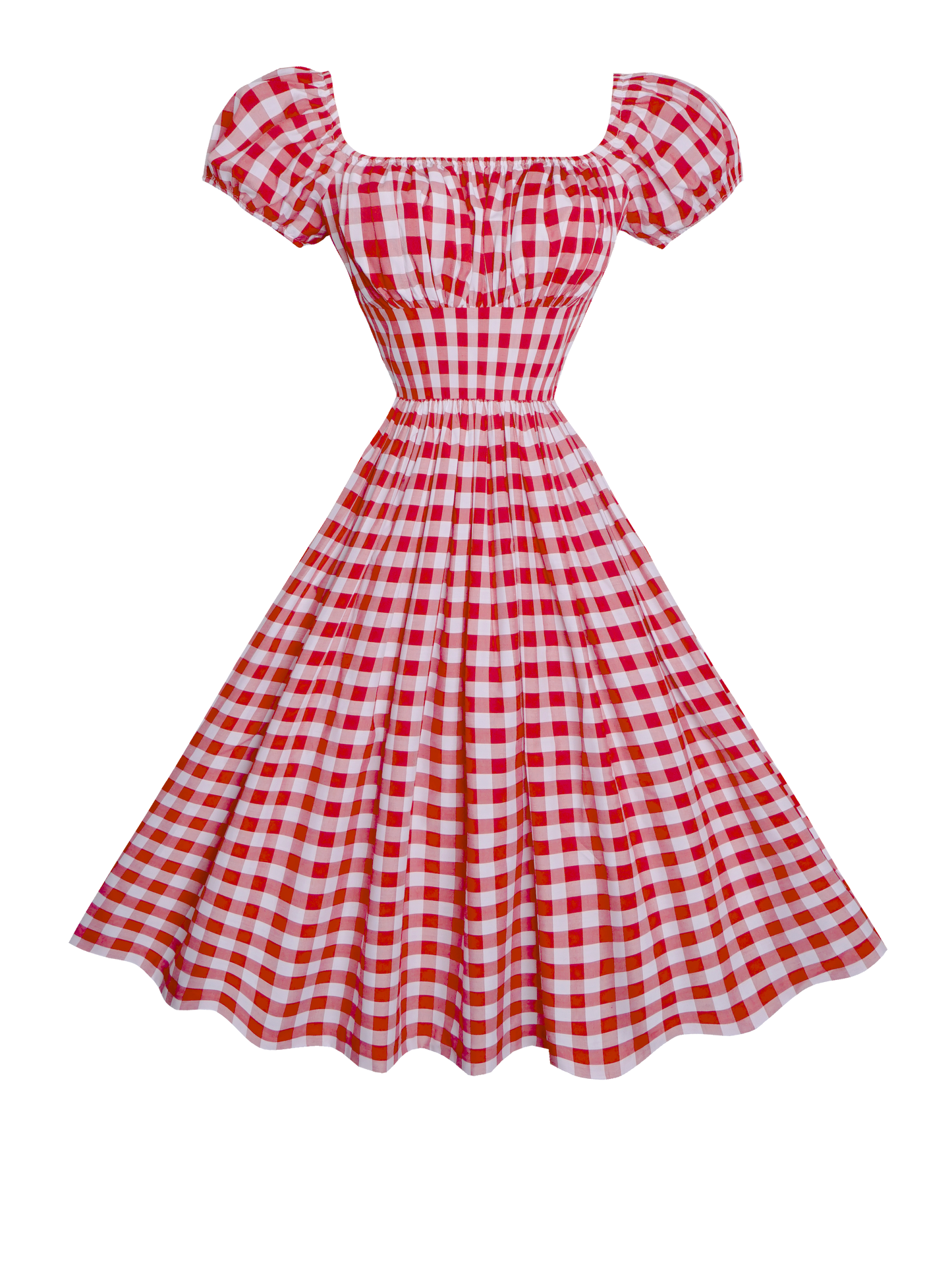 MTO - Loretta Dress Red Gingham - Large Checks