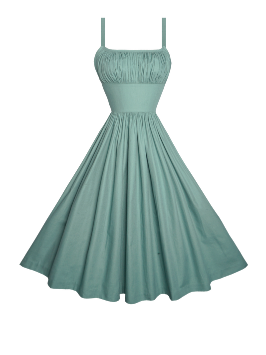 MTO - Grace Dress in Jade Green Cotton