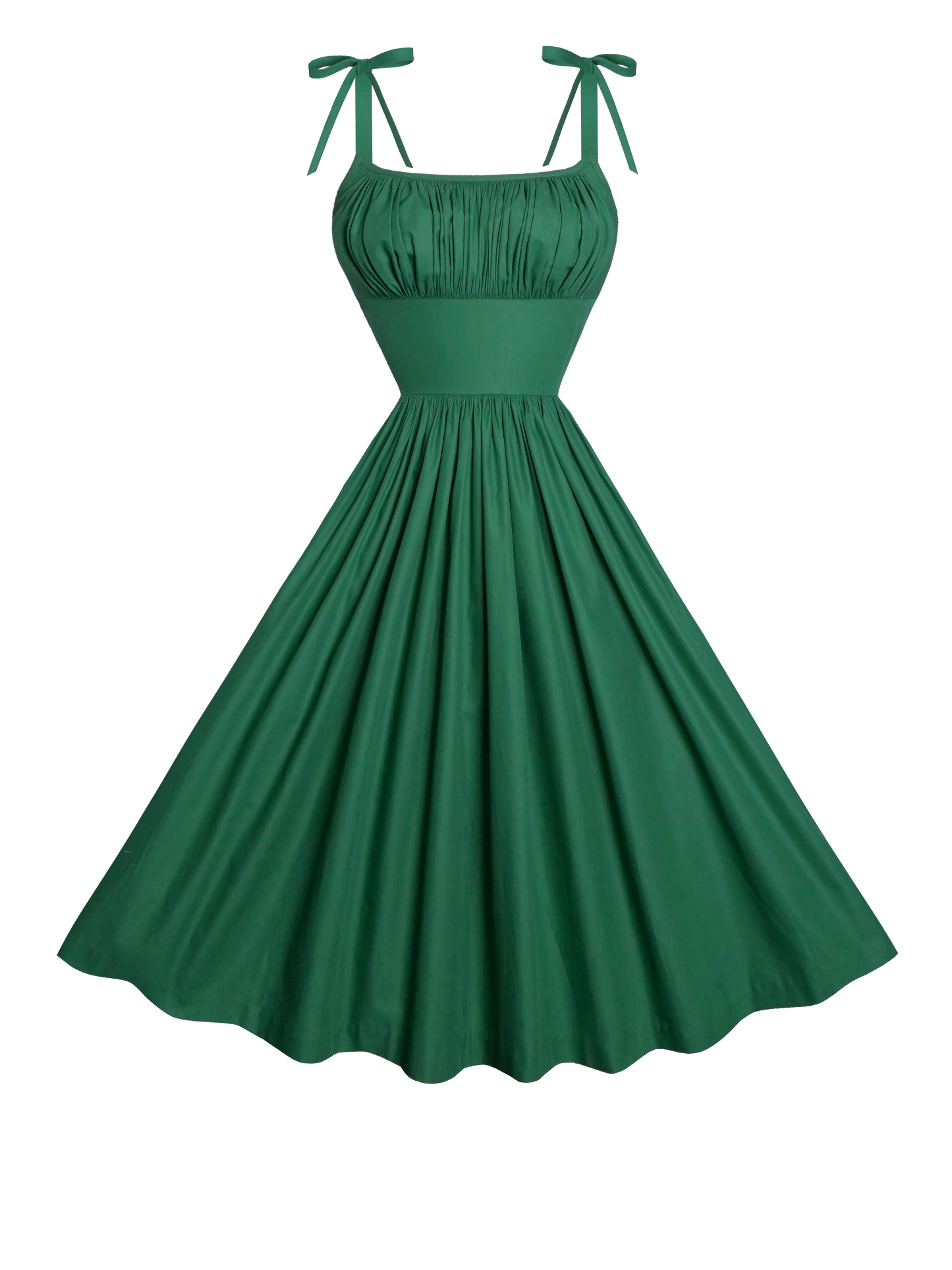 MTO - Kelly Dress in Pine Green Cotton