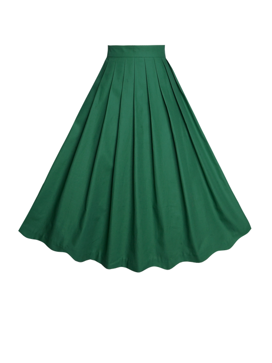 MTO - Ruby Skirt Pine Green Cotton
