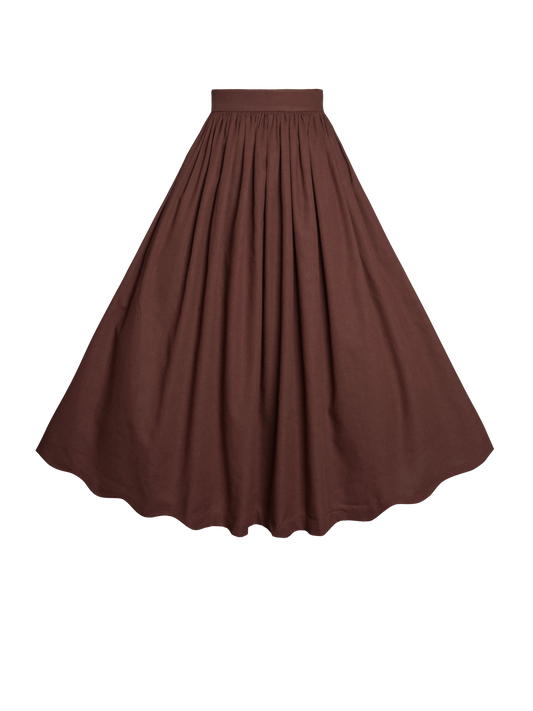 MTO - Lola Skirt in Walnut Linen