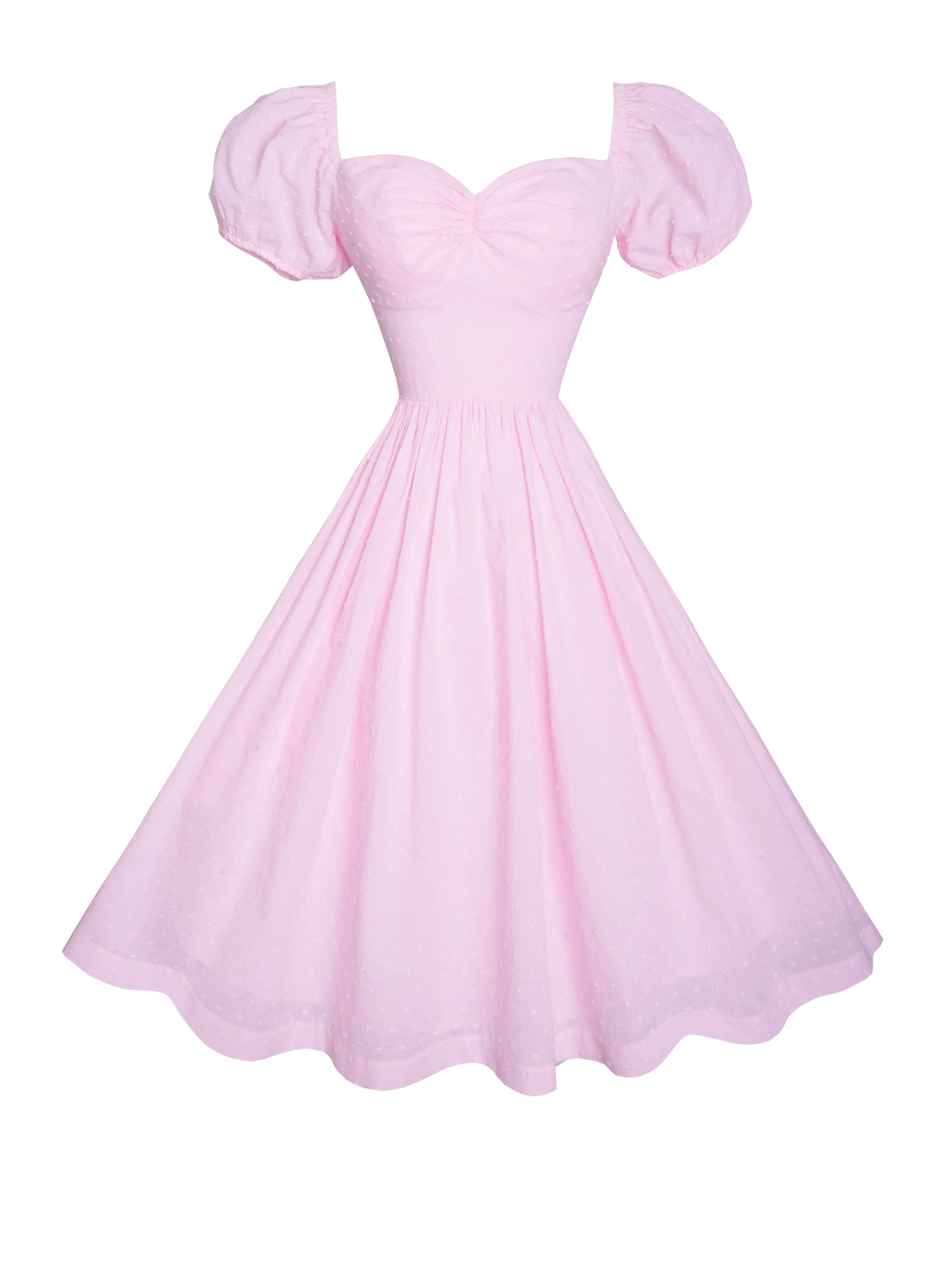 MTO - Valentina Dress "Dotted Swiss" Pale Pink