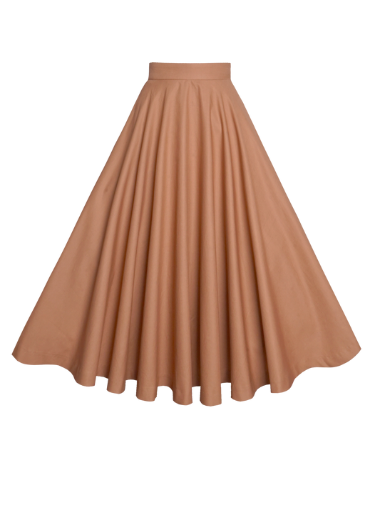 MTO - Lindy Skirt Chocolate Brown Cotton