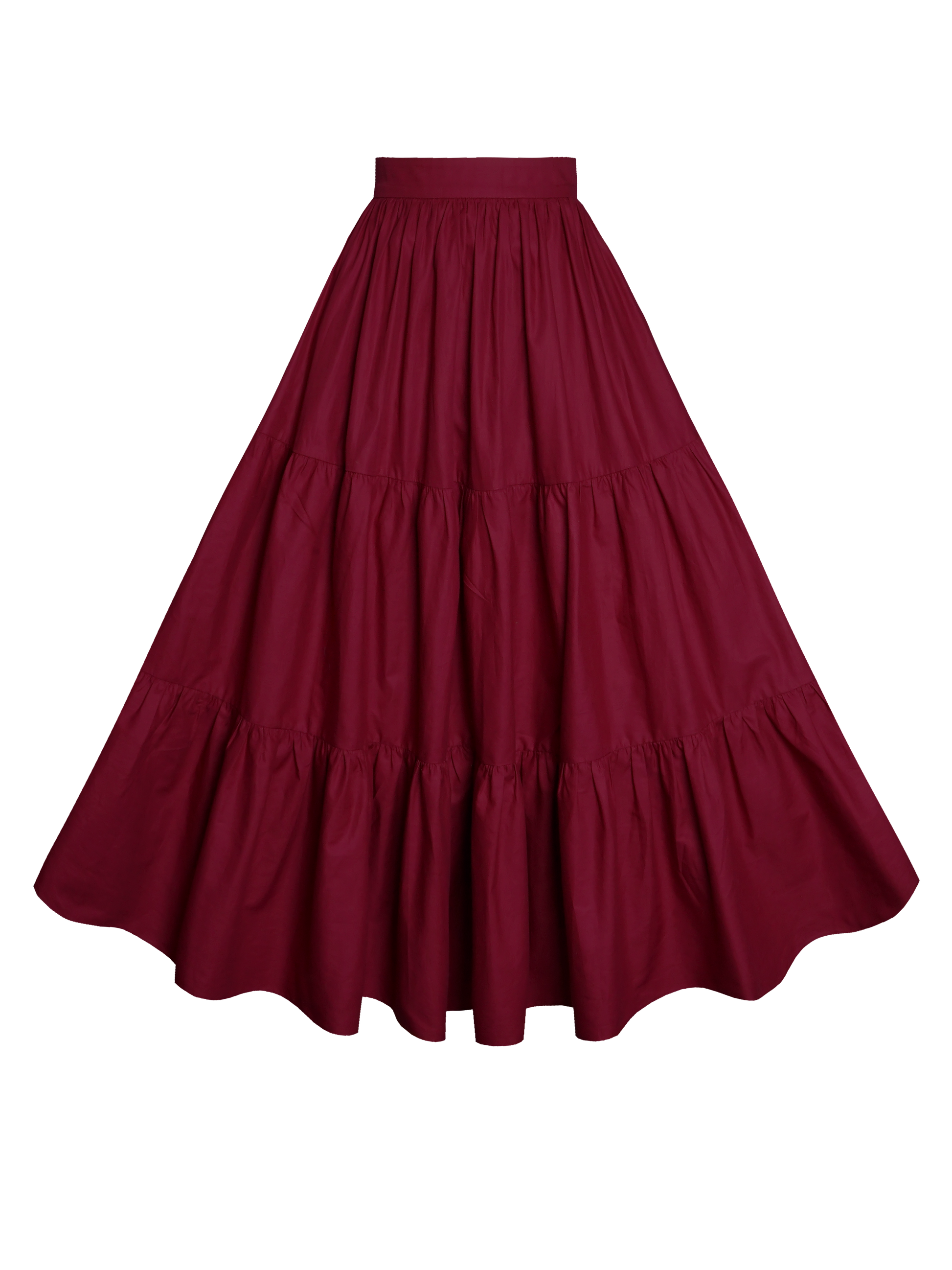 MTO - Pippa Skirt Burgundy Cotton