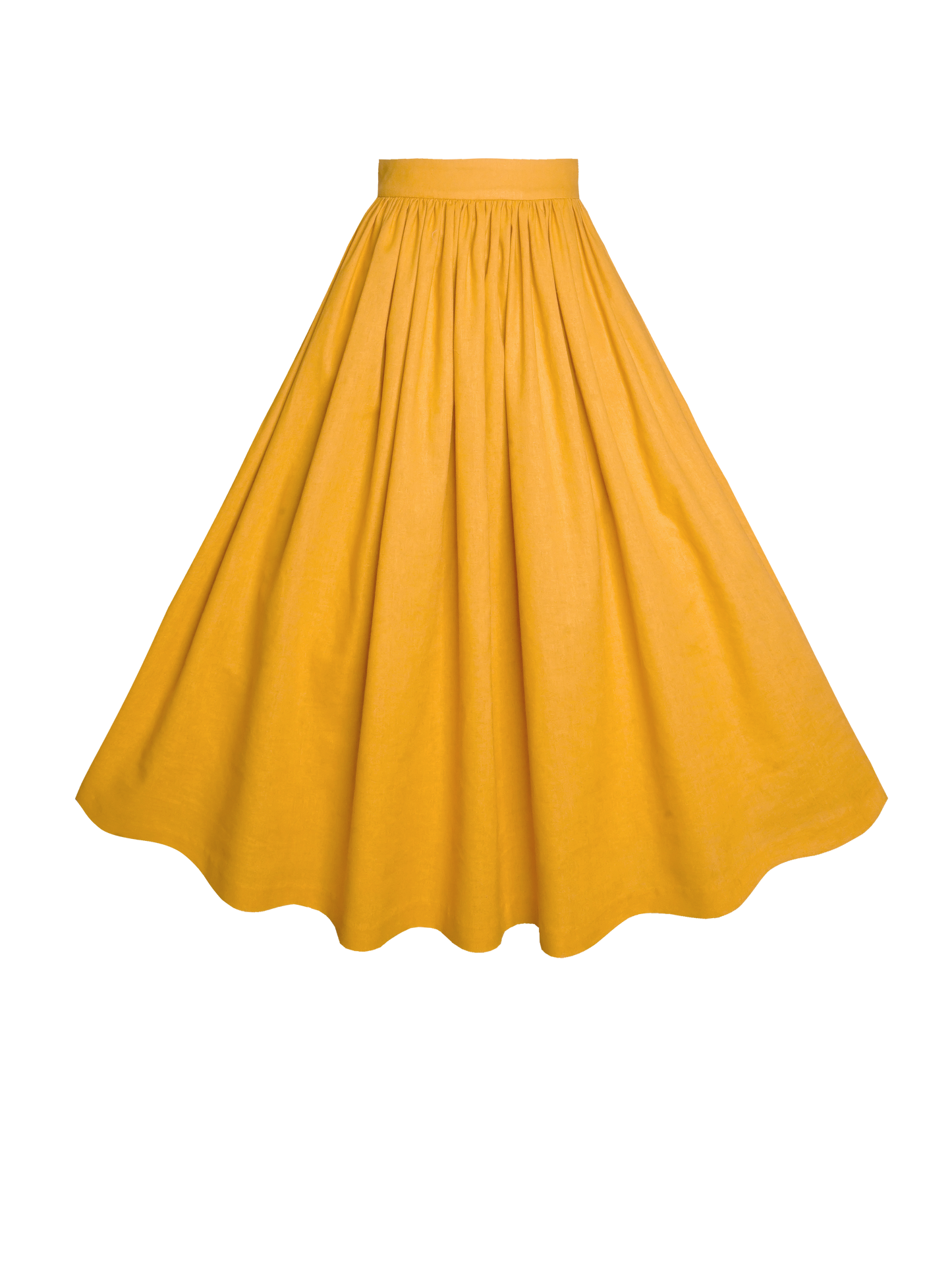 MTO - Lola Skirt in Tuscany Yellow Linen