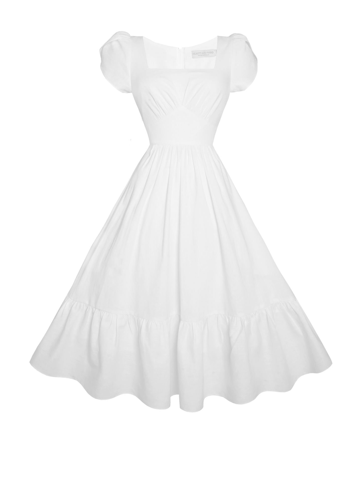 MTO - Ava Dress in White Linen