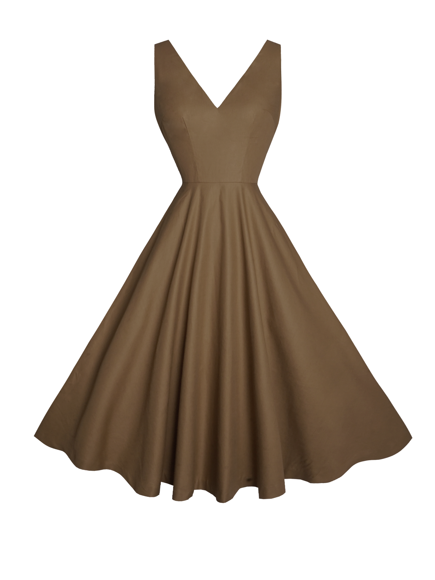 MTO - Diana Dress in Coffee Brown Cotton