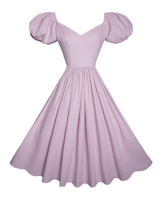 MTO - Margaret Dress in Lilac Purple Linen