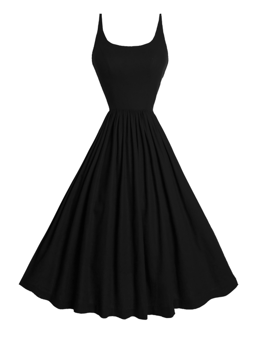 MTO - Penelope Dress Midnight Black Linen