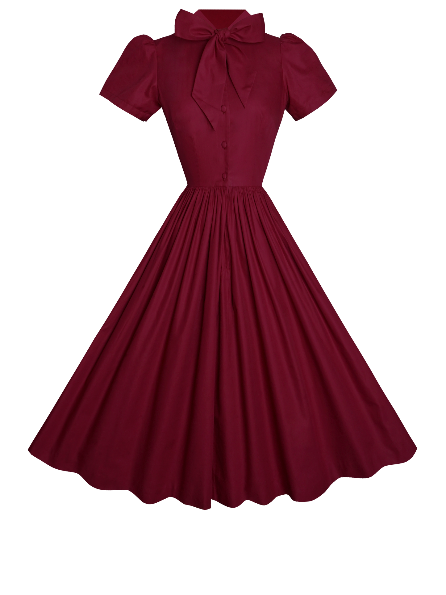 MTO - Bonnie Dress in Burgundy Cotton