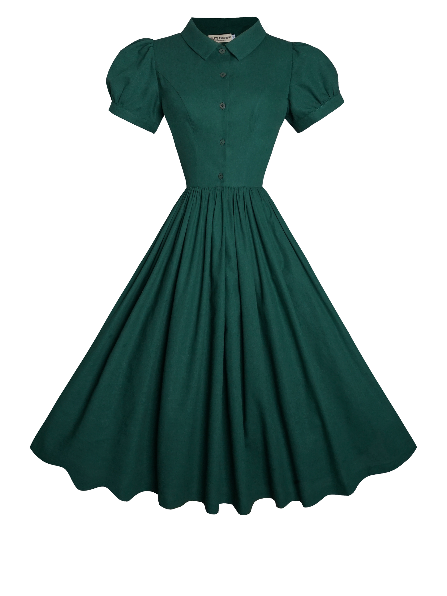 MTO - Judy Dress in Forest Green Linen