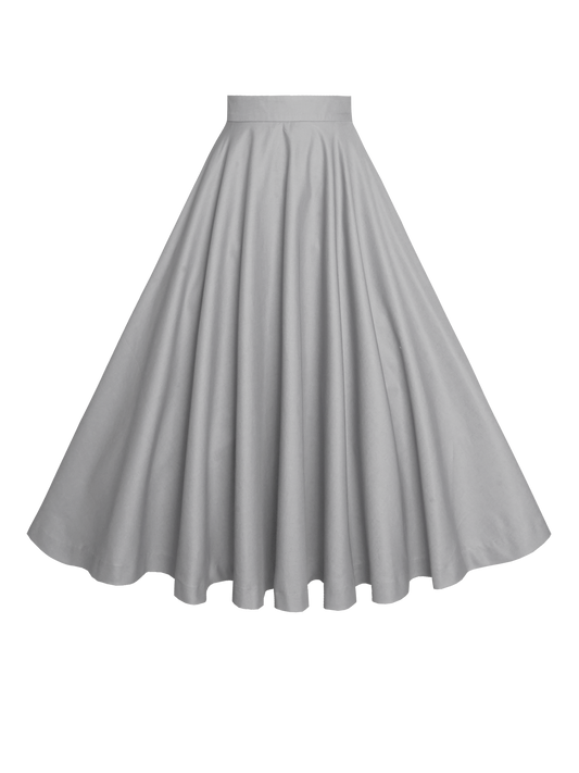 MTO - Lindy Skirt Anchor Grey Cotton