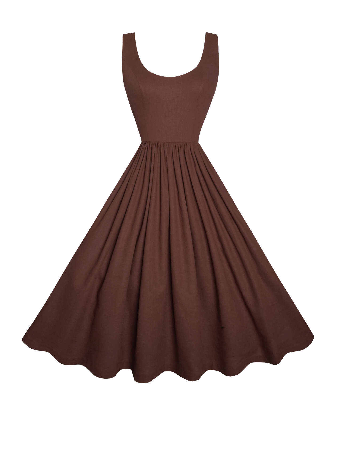 MTO - Emily Dress in Walnut Linen