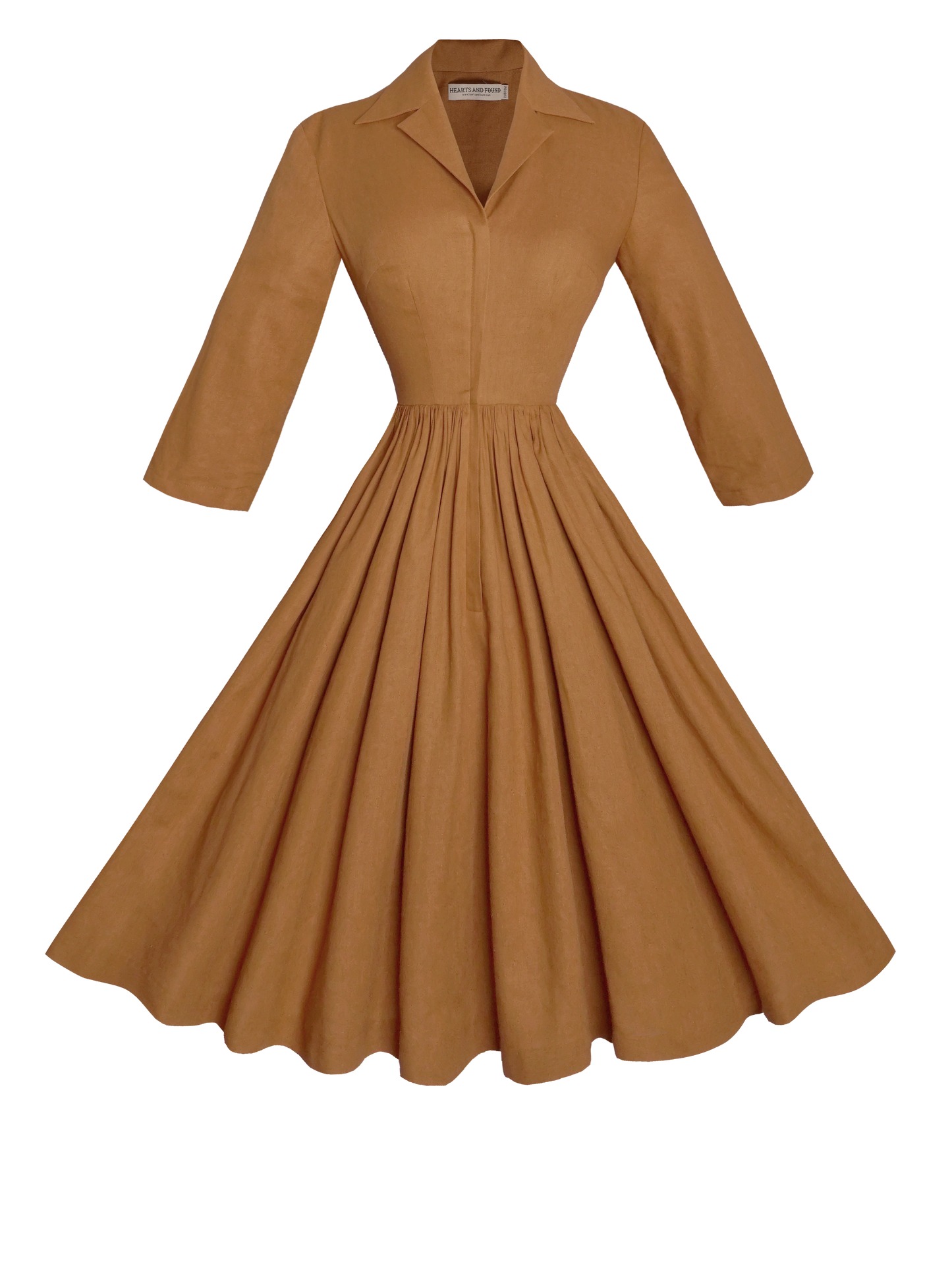 MTO - Natalie Dress in Caramel Linen