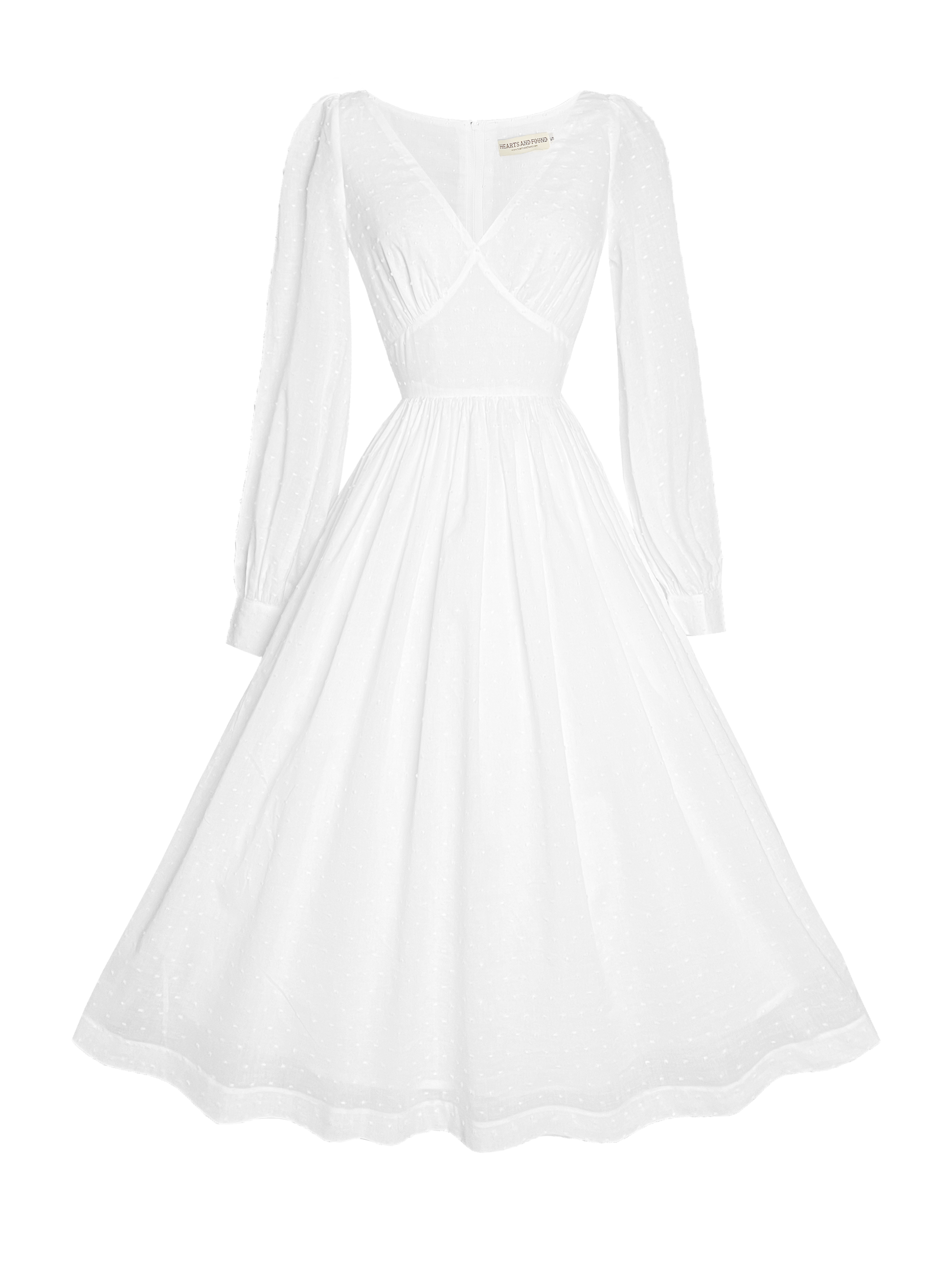 MTO - Harlow Dress "Dotted Swiss" White