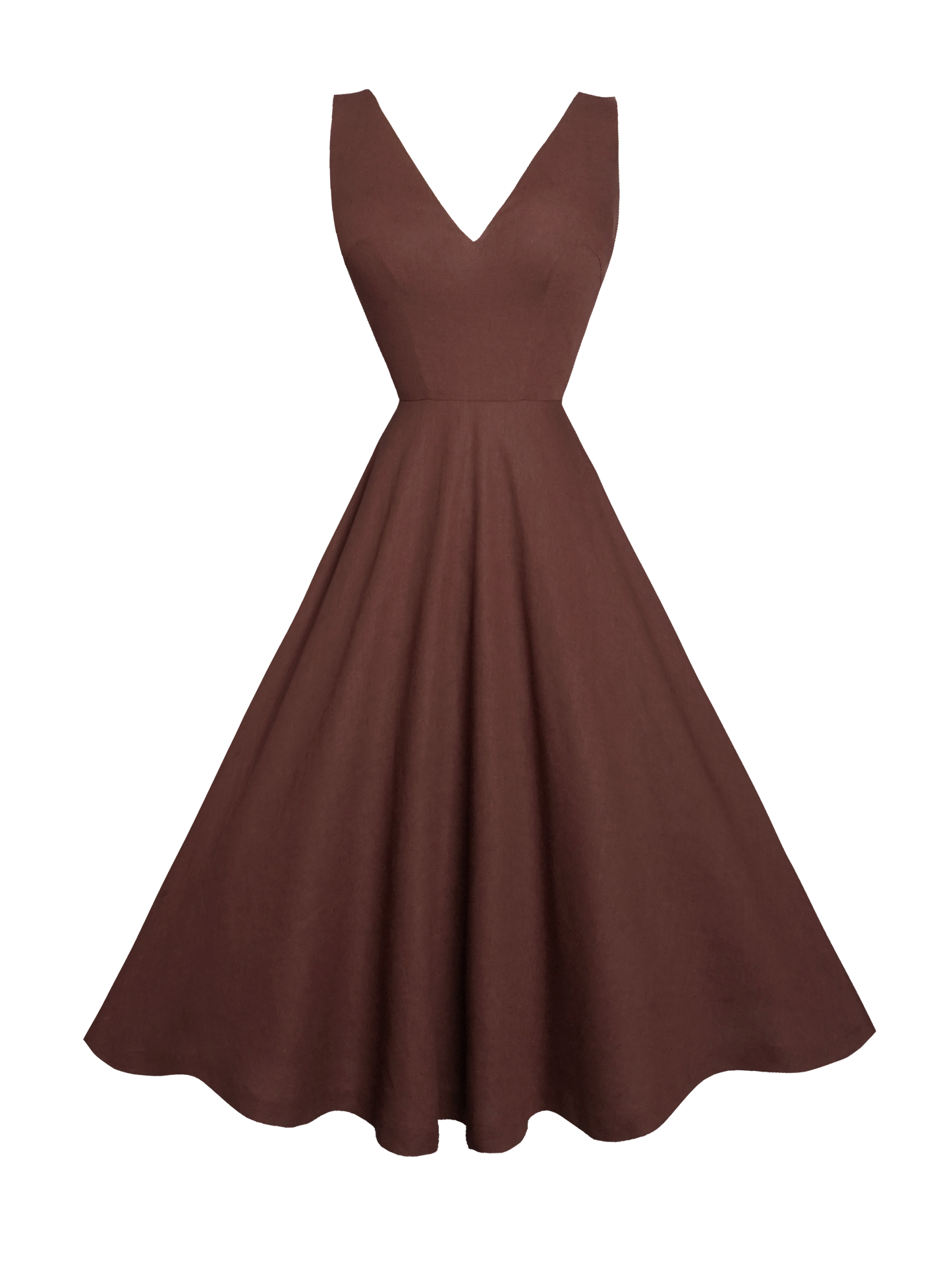 MTO - Diana Dress in Walnut Linen