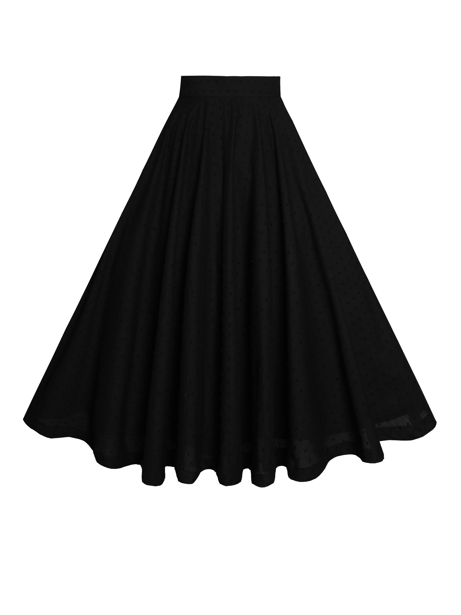 MTO - Lindy Skirt "Dotted Swiss" Black