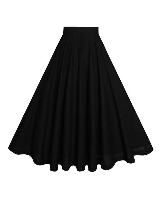 MTO - Lindy Skirt "Dotted Swiss" Black
