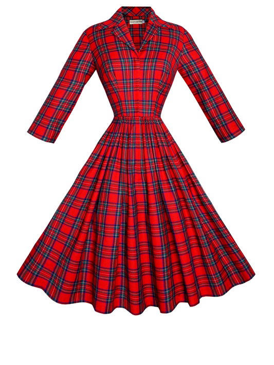 MTO - Natalie Dress in "Christmas Gone Plaid"