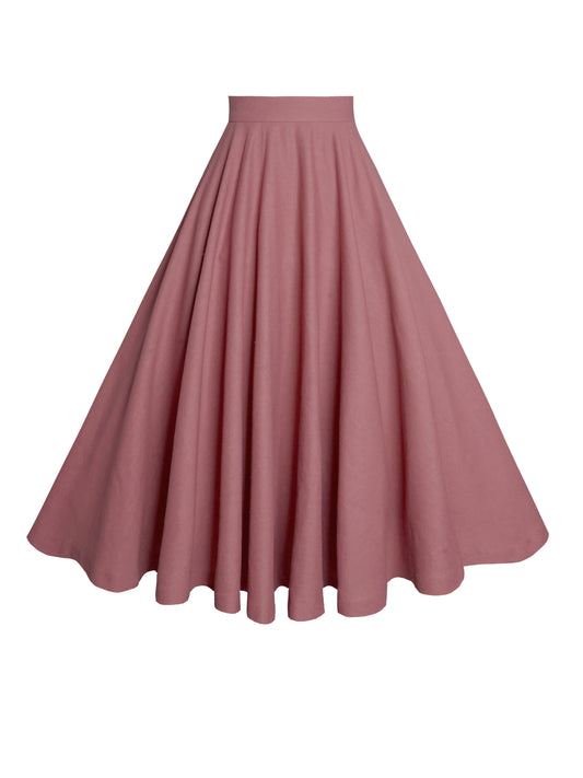MTO - Lindy Skirt Antique Rose Linen