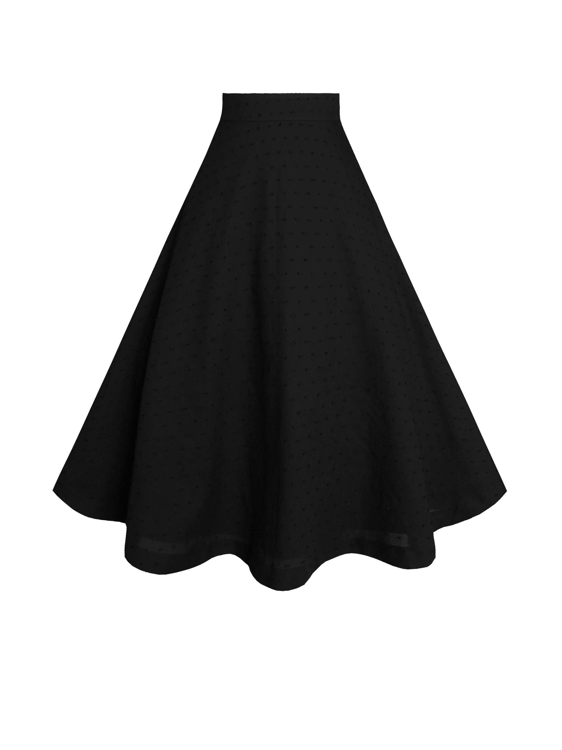 MTO - Lilian Skirt "Dotted Swiss" Black