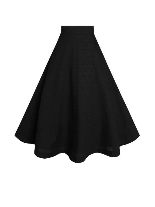 MTO - Lilian Skirt "Dotted Swiss" Black
