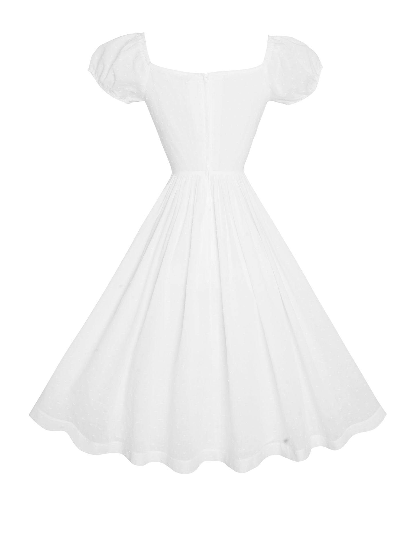 RTS - Loretta Dress in "Dotted Swiss" White
