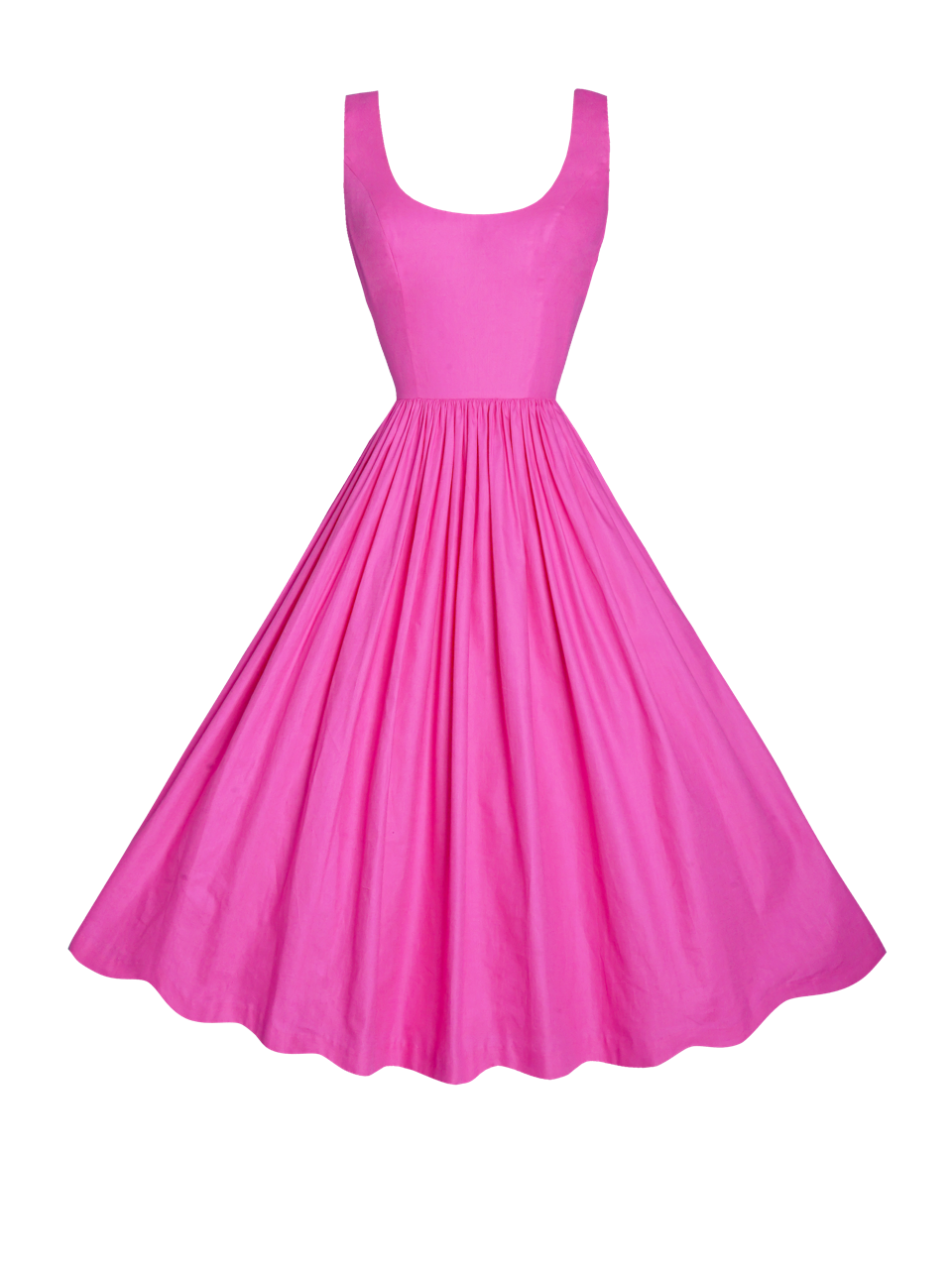 MTO - Emily Dress Barbie Doll Pink Cotton