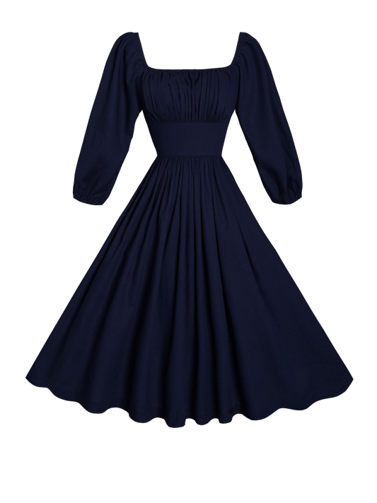 MTO - Sydney Dress in Indigo Blue Linen