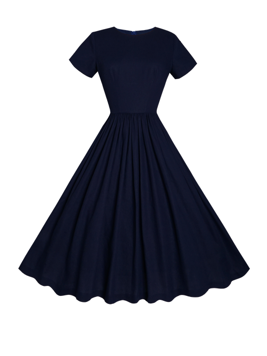MTO - Dorothy Dress in Indigo Blue Linen