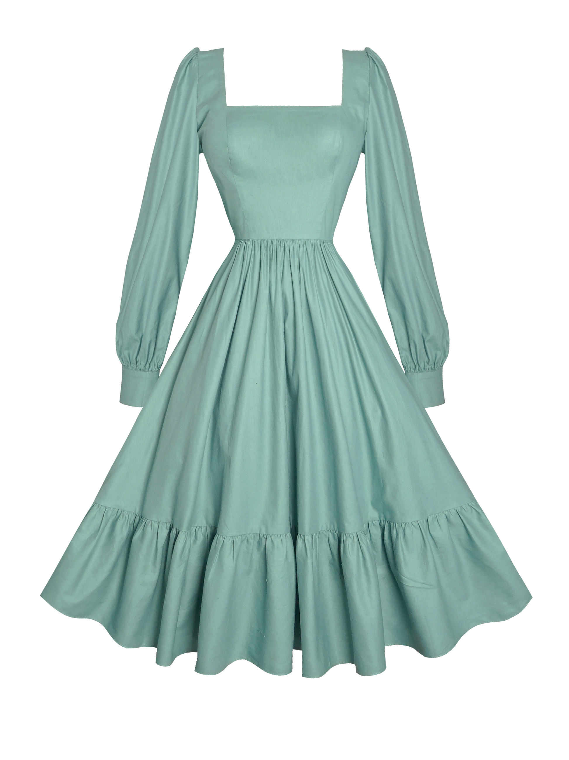 MTO - Mary Dress Jade Green Cotton