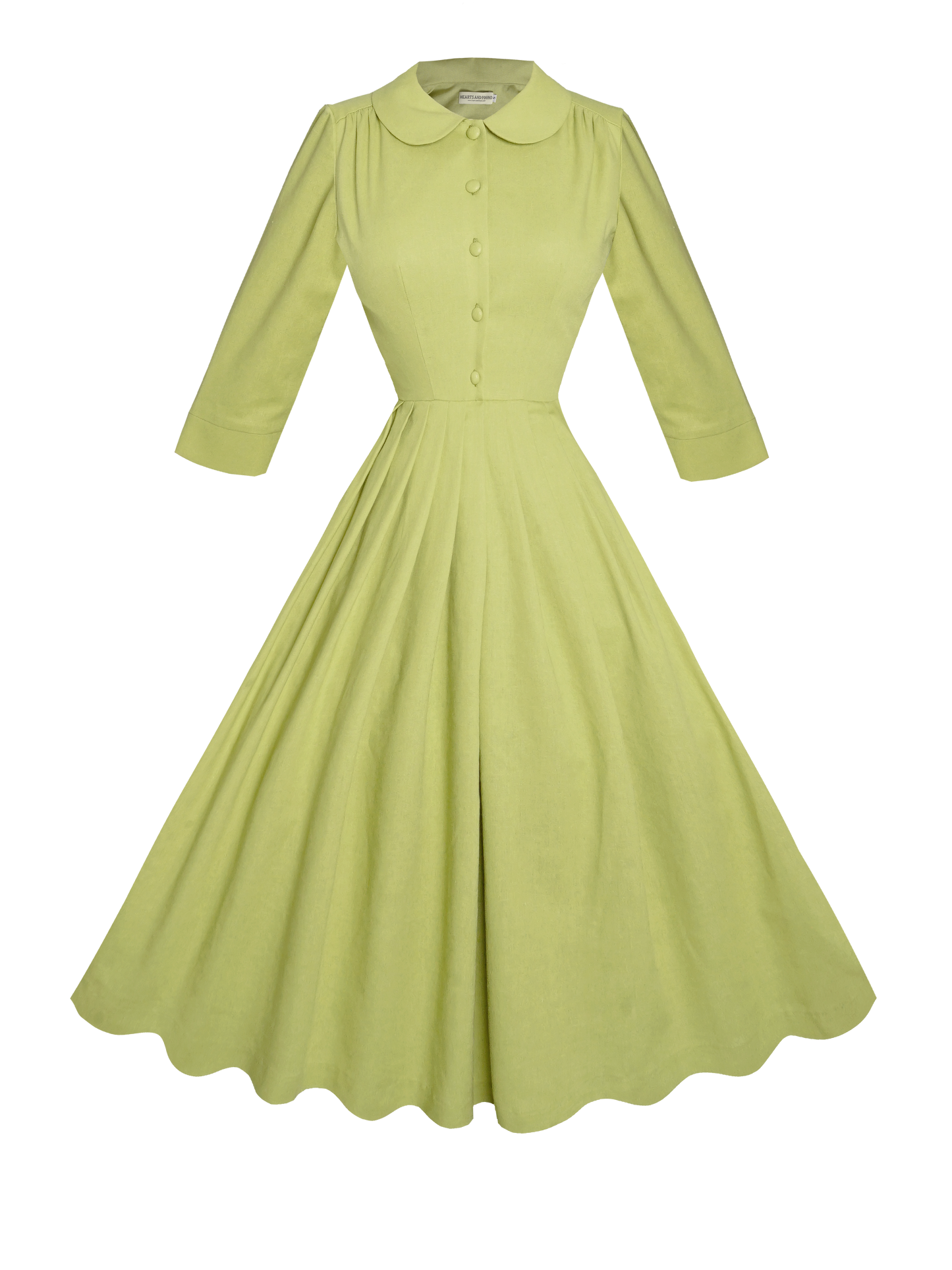 MTO - Wendy Dress Pistachio Green Linen