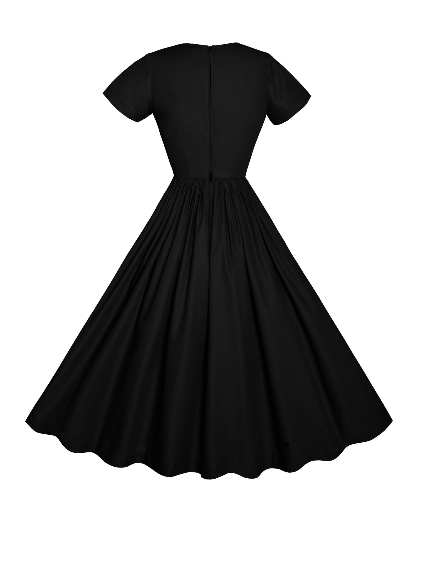 MTO - Dorothy Dress in Raven Black Cotton