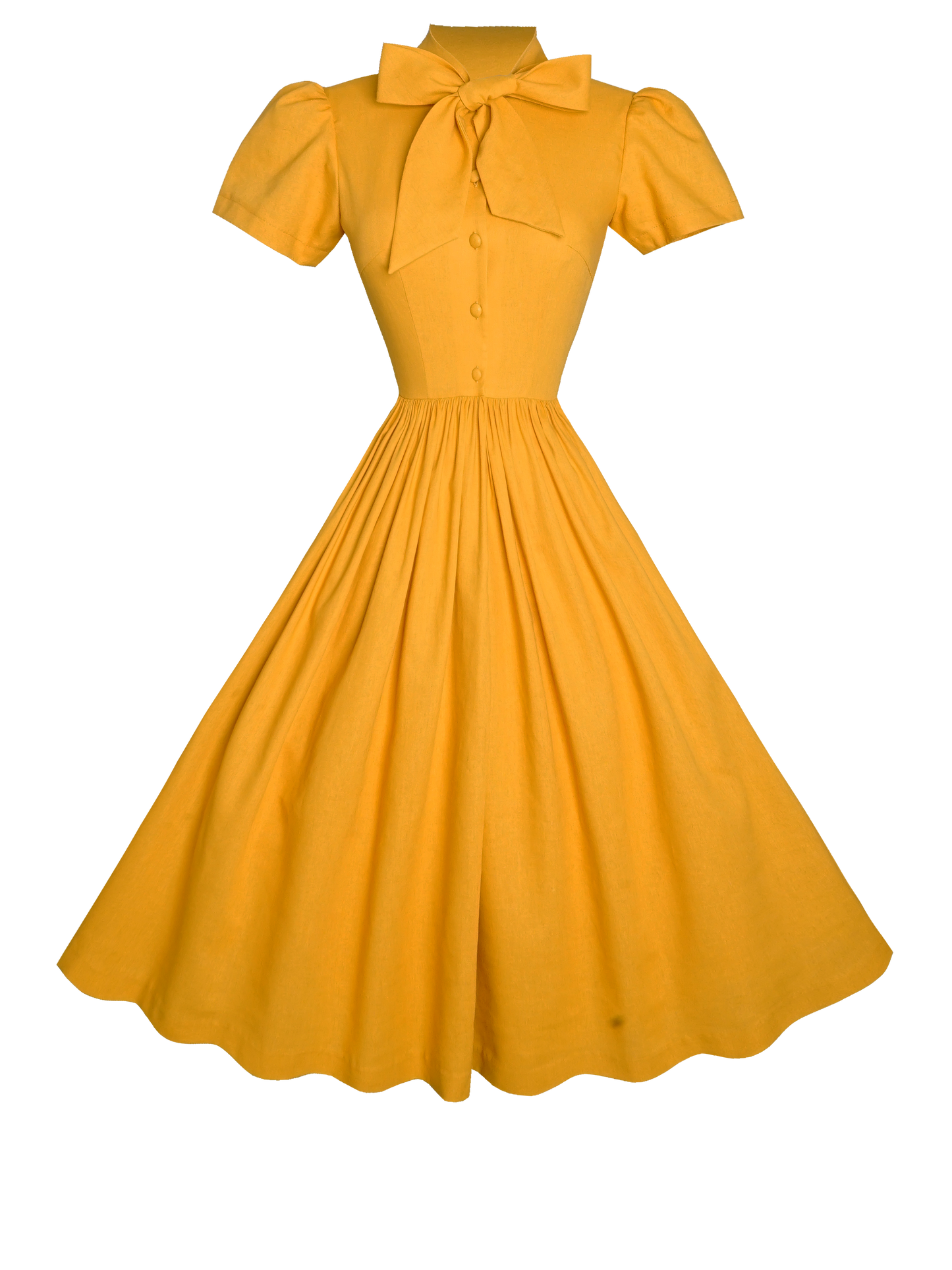 MTO - Bonnie Dress in Tuscany Yellow Linen
