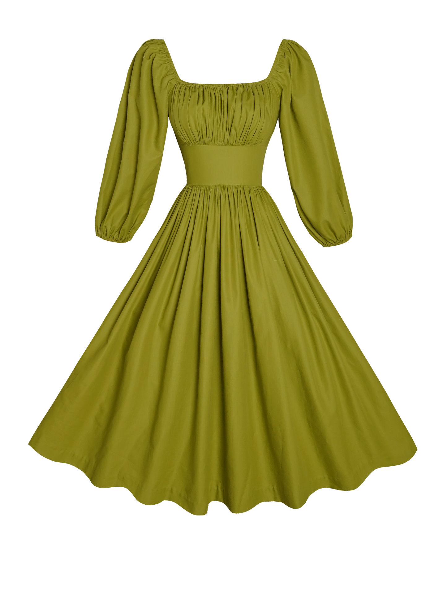 MTO - Sydney Dress Chartreuse Green Cotton