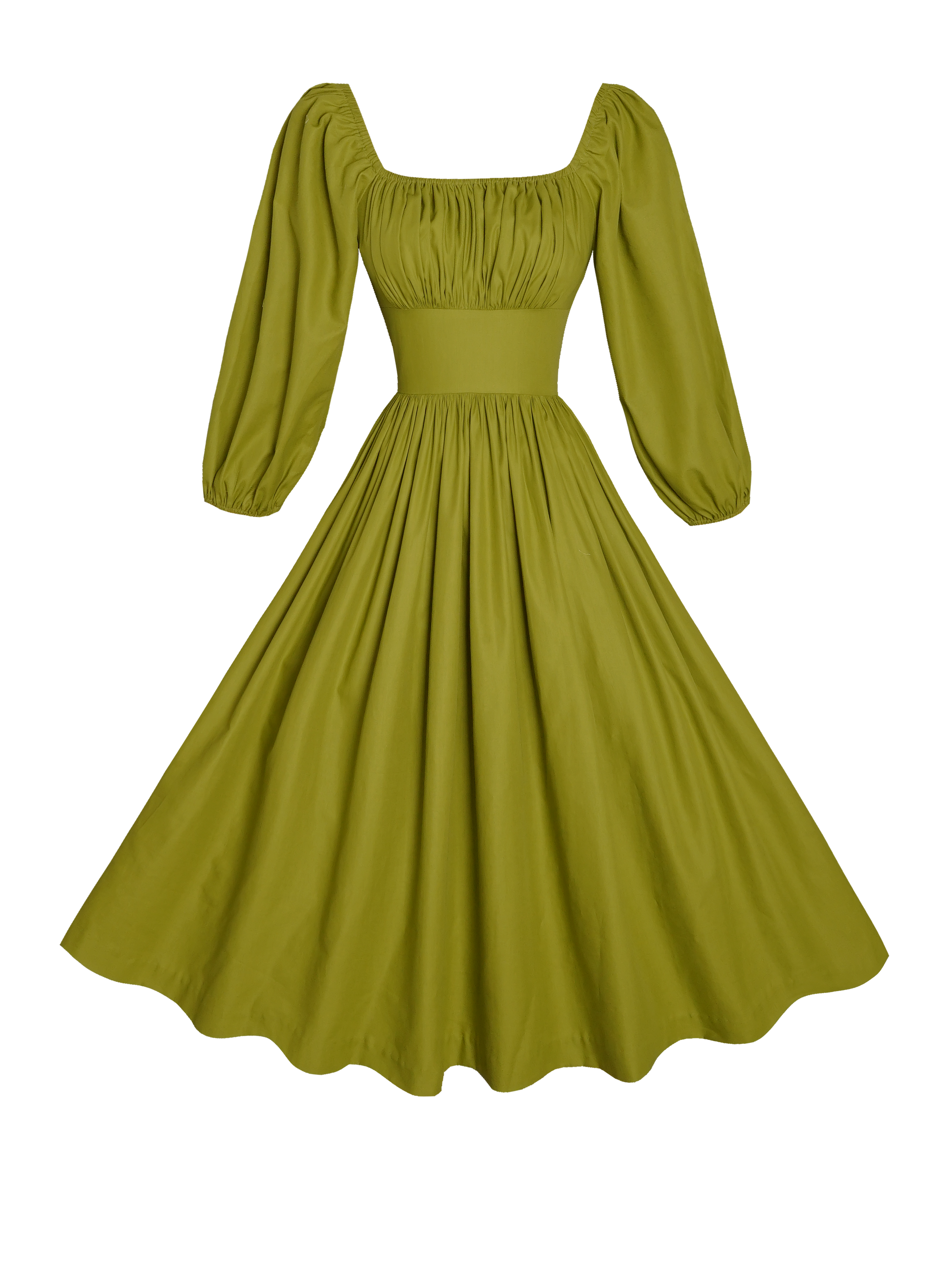 MTO - Sydney Dress Chartreuse Green Cotton