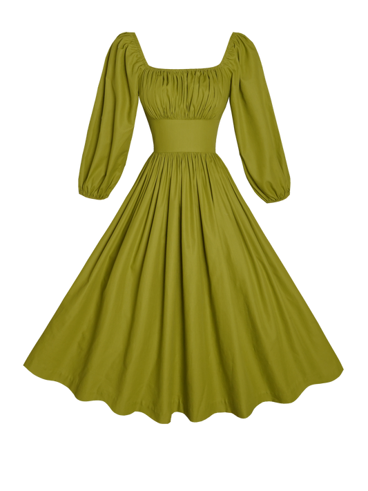 MTO - Sydney Dress Chartreuse Green Cotton