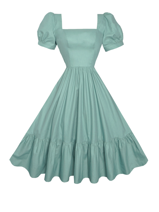 MTO - Isadora Dress Jade Green Cotton