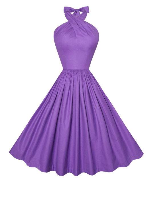 MTO - Ethel Dress in Amethyst Purple Cotton