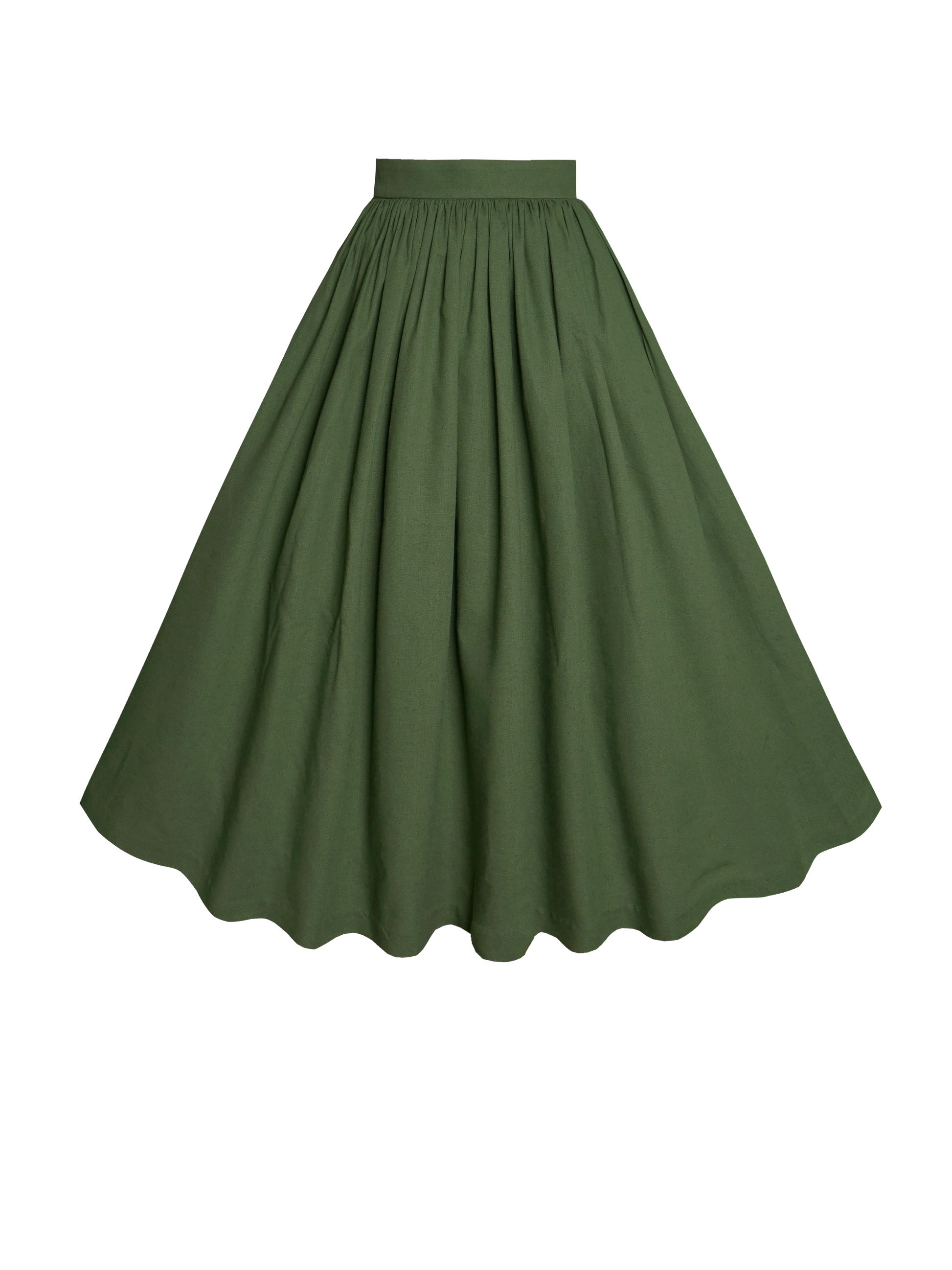 MTO - Lola Skirt Hunters Green Linen
