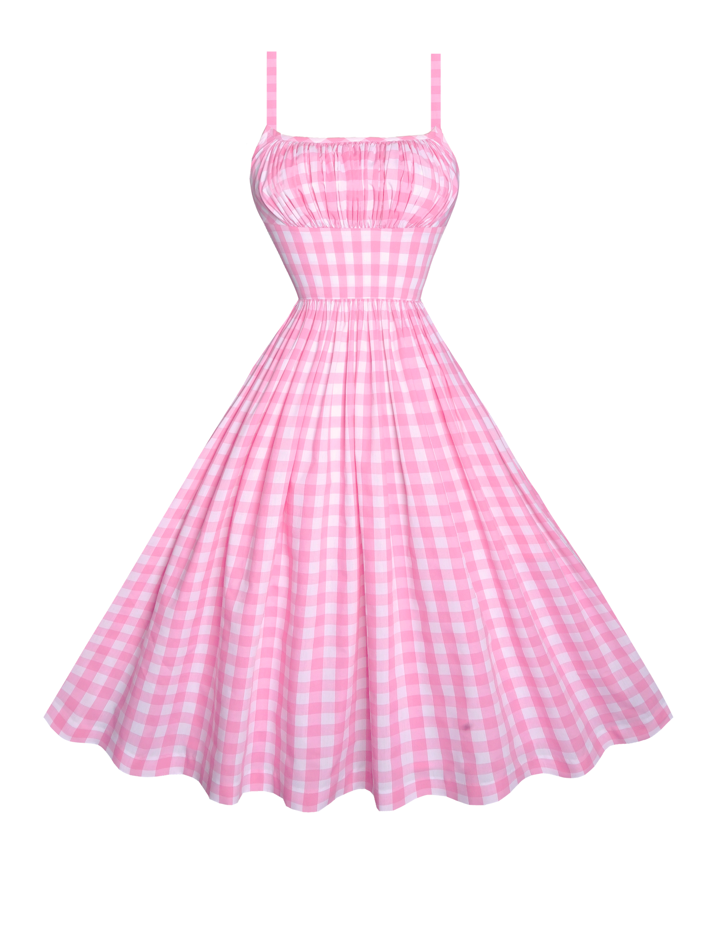 MTO - Grace Dress Light Pink Gingham - Large Checks