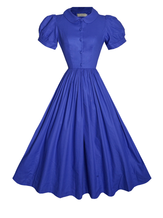 MTO - Amelie Dress Cobalt Blue Cotton