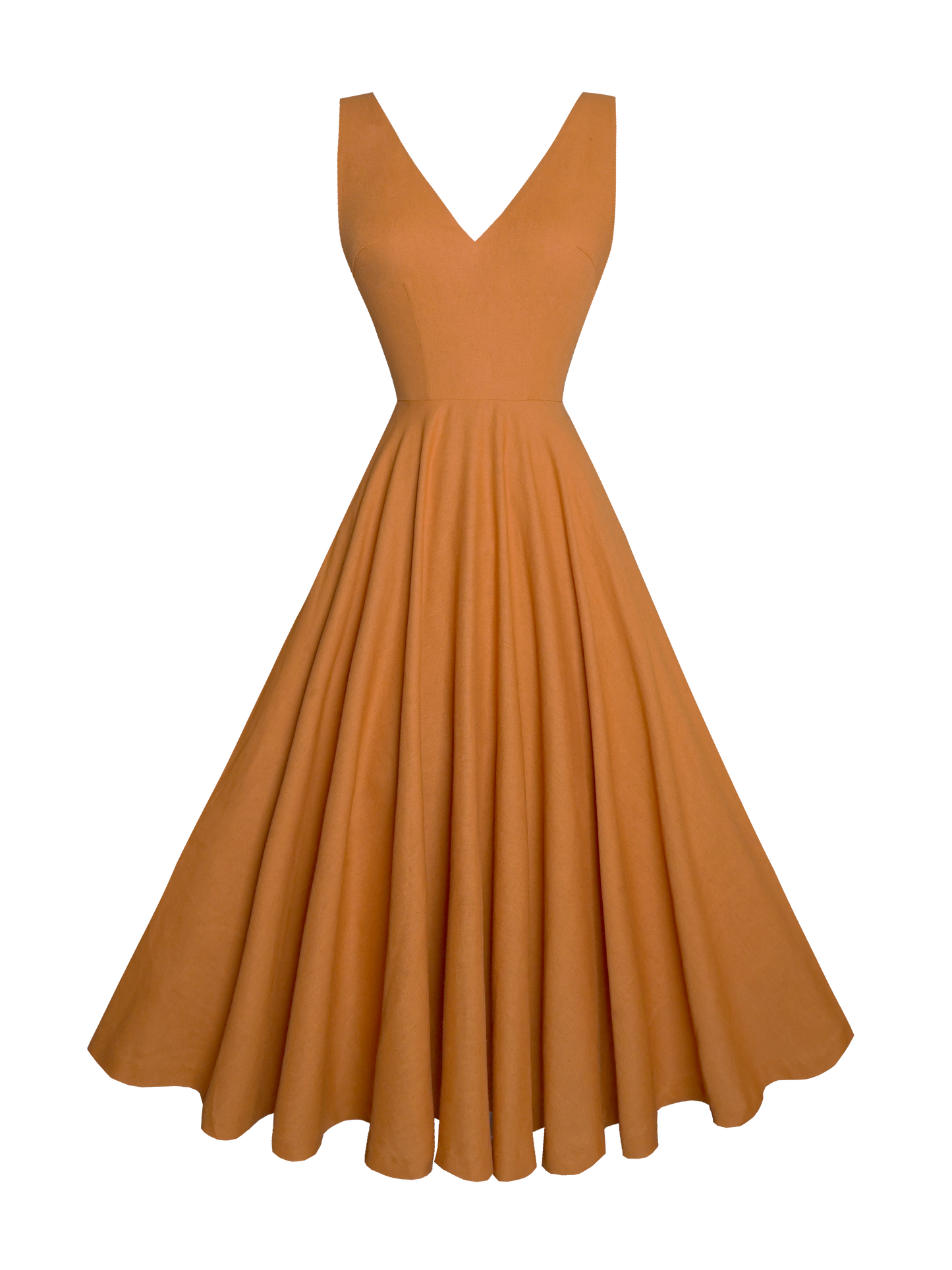 MTO - Diana Dress in Cinnamon Brown Linen