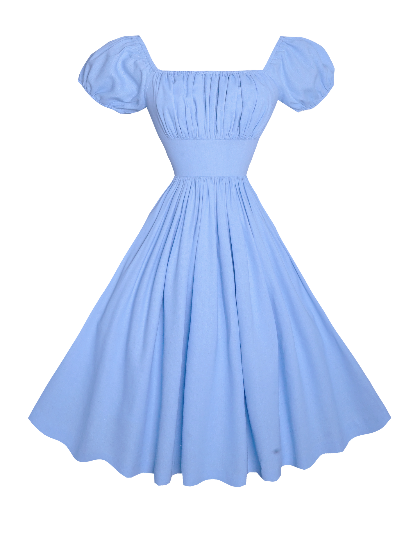 MTO - Loretta Dress in Powder Blue Linen